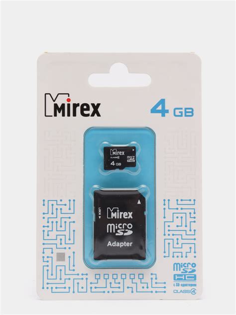 Карта памяти Mirex microSD 2/4/8/16/32/64/128GB Class10 micro SD ...