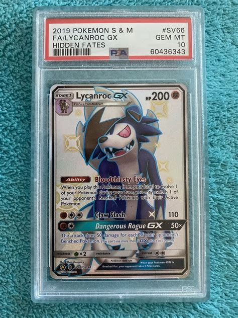 Pok Mon Hidden Fates Lycanroc Gx Full Art Sv S