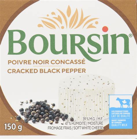 Boursin Poivre Noir Concass R Pertoire Des Aliments Qu B Cois