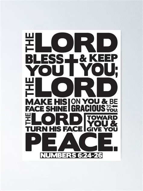 Numbers 6 24 26 The Lord Bless You Keep You Poster For Sale By