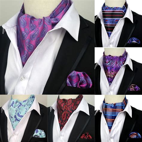 Fashion Men S Cravat Tie Set Handkerchief Silk Paisley Dot Floral