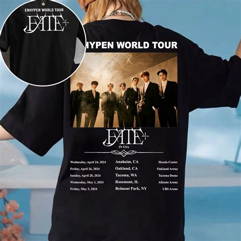 Enhypen Fate Plus World Tour T Shirt En World Tour Fate 2024 Shirt