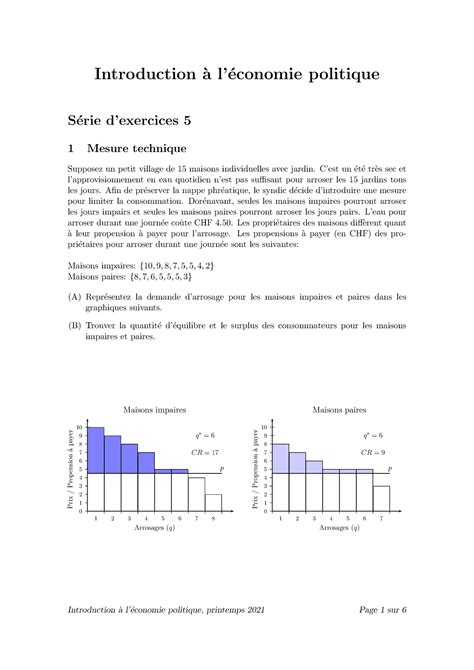 Problem Set 5Sol Economie Politique B1 Exercice Introduction A