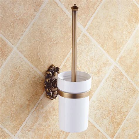 Free Shipping European Style Bathroom Toilet Brush Holders With Ceramic