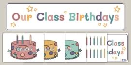 Hot Air Balloon Class Birthday Display Primary Resources
