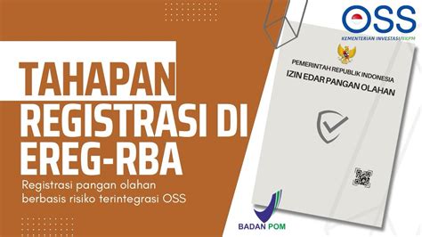 Tahapan Registrasi Pangan Olahan Di Ereg Rba Bpom Begini Simulasi