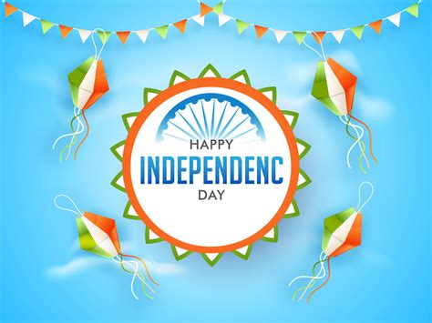 15th August Indian Independence Day Celebration Background With Blue