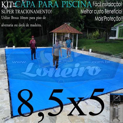 Capa para Piscina Super 8 5 x 5 0m PP PE Lona Térmica de Proteção