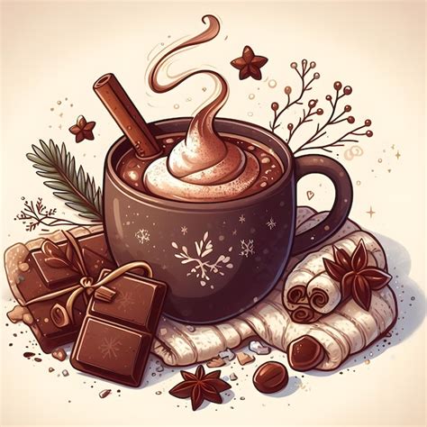 Premium Photo Winter Warm Embrace With Rich And Cozy Hot Cocoa