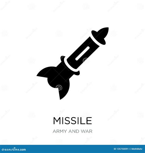 Missile Icon In Trendy Design Style Missile Icon Isolated On White