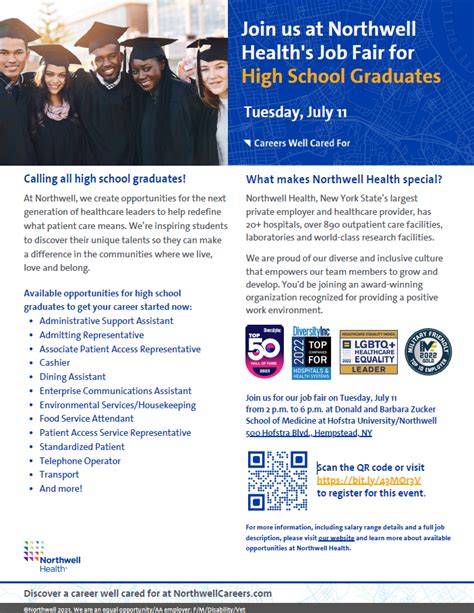 Staten Island Pps Northwell Health Job Fair For High School Graduates