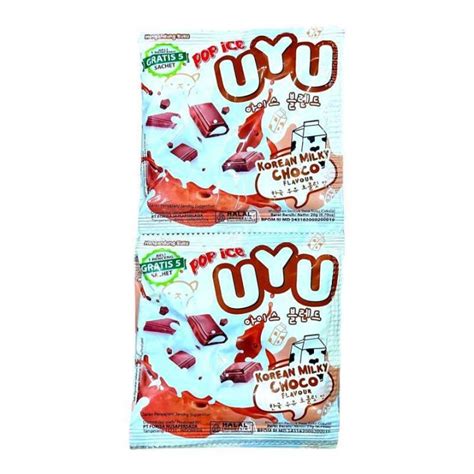 Mekar Mart Pop Ice Uyu 23grkorean Milky Choco50