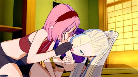 Naruto Sakura Haruno X Ino Yamanaka Threesome 3D Hentai Xalabahia