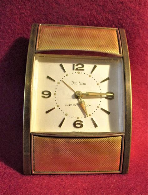 Vintage Westclox Duo Larm Travel Alarm Clock With German Movement Stk 920