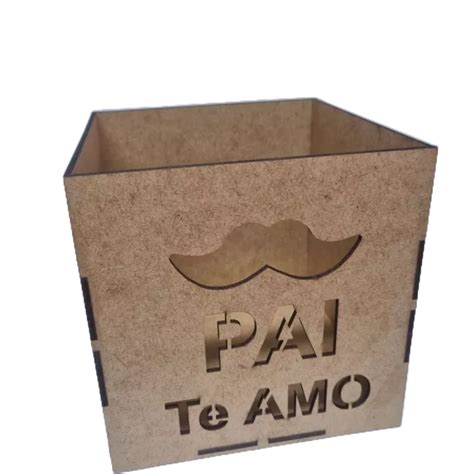 CESTA DIA DOS PAIS BIGODE EU TE AMO KIT 3 UNIDADES Cesta Caixa