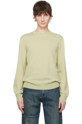 Green Inverted Seams Sweater By Mm Maison Margiela On Sale