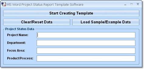 Download free MS Word Project Status Report Template Software by Sobolsoft v.7.0 software 587741