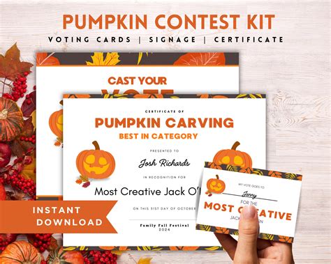 Fall Festival Pumpkin Carving Contest Awards, Pumpkin Carving Voting