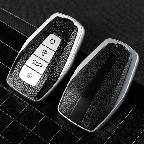 TPU Leather Car Smart Key Cover Case Shell Fob For Geely Coolray X6