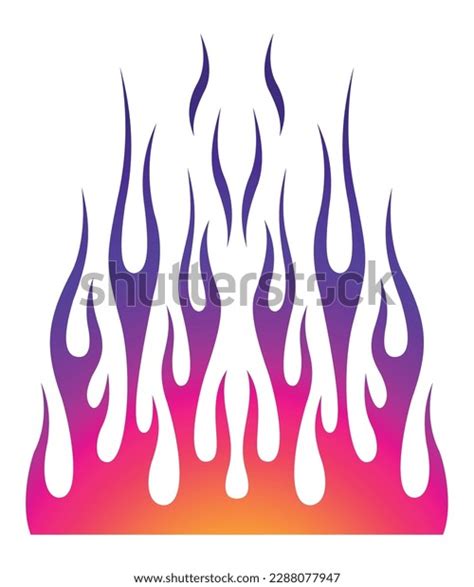 Fire Flames Racing Car Decal Vector Stock Vector (Royalty Free ...