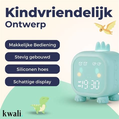 Kwali Slaaptrainer Kinderen Kinderwekker Nachtlampje Kinderen Dino