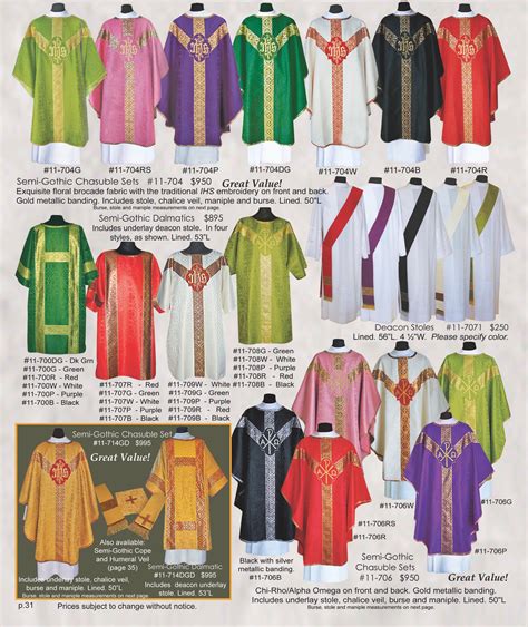 Semi Gothic Chasubles And Dalmatics