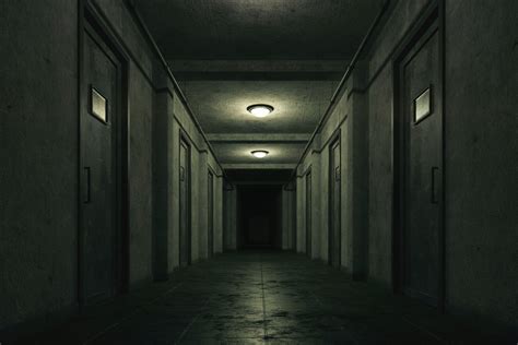 artstation  poly  dark scary corridor game assets