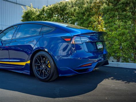 Jim Zeeb S Deep Blue Metallic Tesla Model Up Carbon Fiber Aero