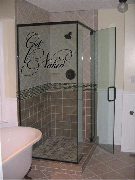 Get Naked H X W Bathroom Vinyl Wall Decal Vanity Shower Home Decor Bathroom Vinyl