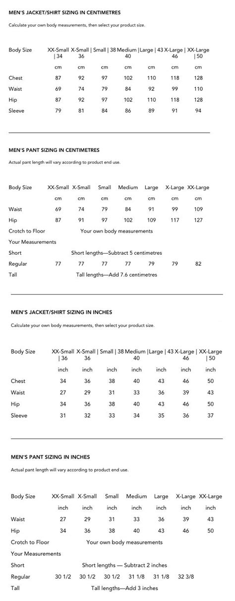 Arcteryx Gloves Size Chart: A Visual Reference of Charts | Chart Master