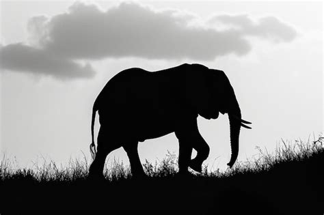 Premium Photo An Elephant Walking Across A Grass Covered Field