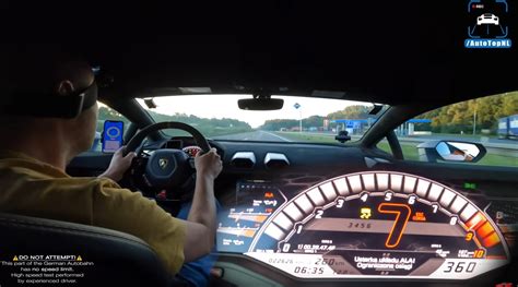 Twin Turbo Lamborghini Huracan Performante Hits The Autobahn For Top