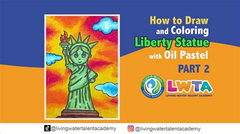 How To Draw Liberty Statue Part 2 Cara Menggambar Dan Mewarnai Patung