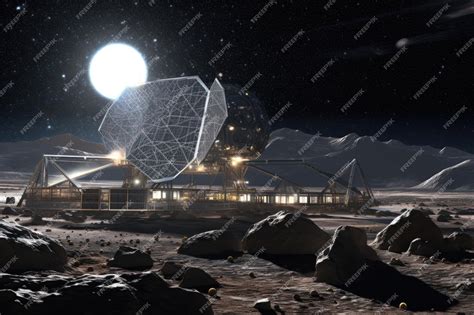 Premium AI Image | Solarpowered energy systems for asteroid mining