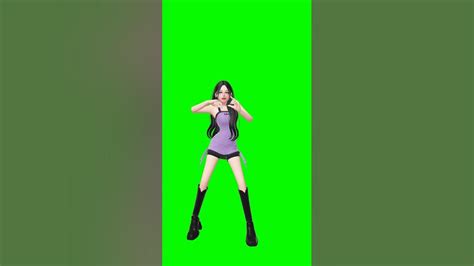 Girl Green Screen Dance Video Vfx Croma Key Green Screen Cartoon Character Animation Dance Video