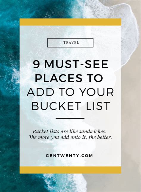 Travel Bucket List: 9 Places to Go Before You Turn 30 - GenTwenty