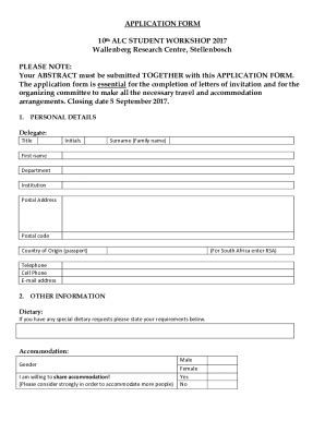 fillable  academic sun ac application form  alc student