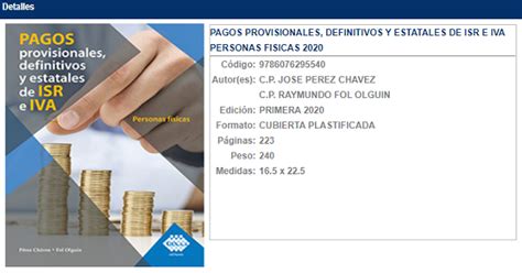 Pagos Provisionales Definitivos Y Estatales De Isr E Iva Personas Físicas Tienda Elcontamx