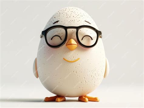 Premium Photo | Egg wearing glasses