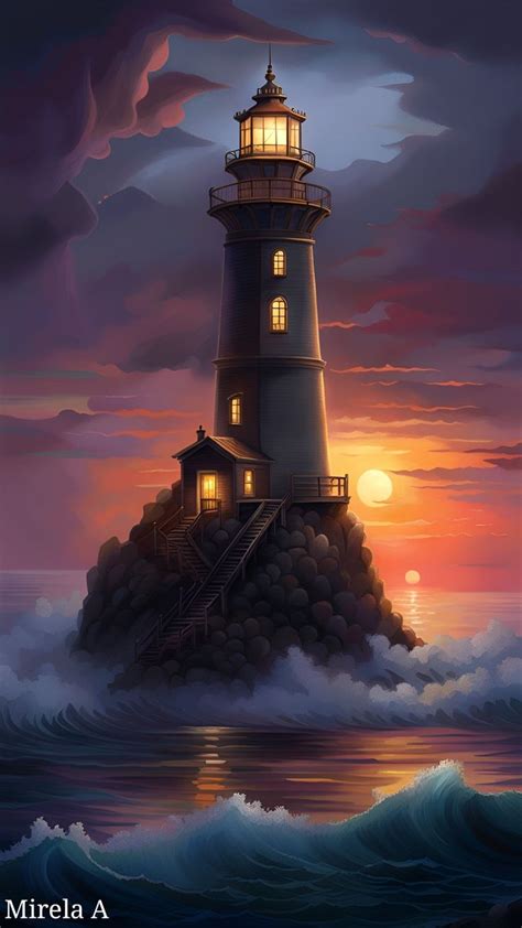 Pin By Sey Fox On Leuchtturm In Lighthouse Painting Lighthouse