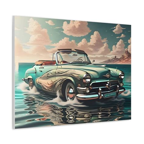 Vintage Classic Car Canvas, Retro Car Photograph, Great Home Decoration ...