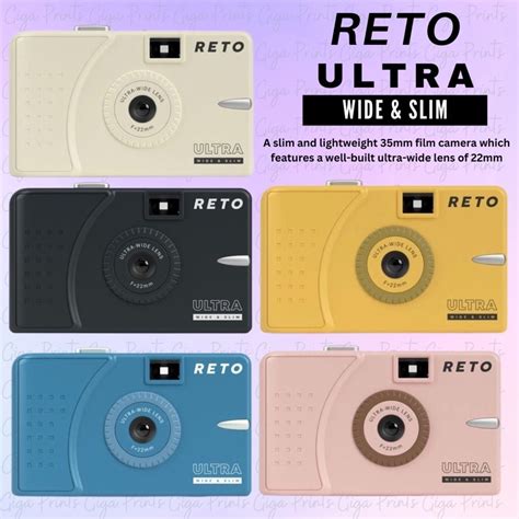 Reto Ultra Wide And Slim Mm Film Camera Reusable Reloadable Non