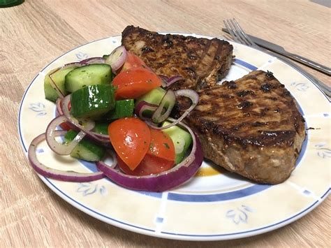 Gegrillter Thunfisch Mit Exotischem Gem Sesalat Chefkoch