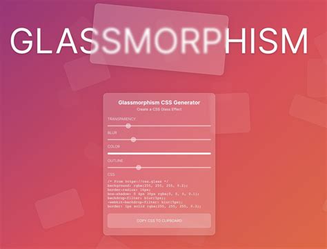 Milky Glass Optics Glassmorphism Css Generator Webdesign Blog By Andreas Stricker