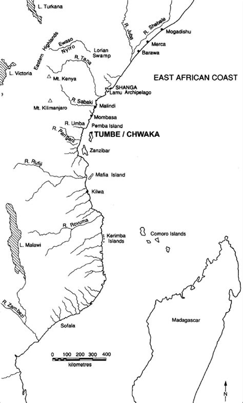 East African Coast With Locations Mentioned In The Text Download