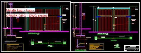 Proje Sitesi Metalik kapı kapı Autocad Projesi