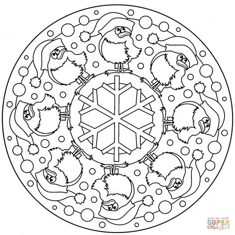 Mandala Di Natale Da Colorare Snowflake Coloring Pages Easy Coloring