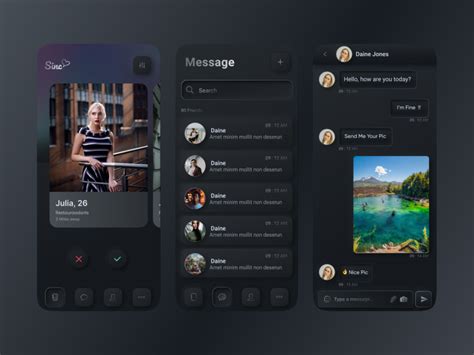 Messaging App Skeuomorphism UI Design By 16pixel On Dribbble