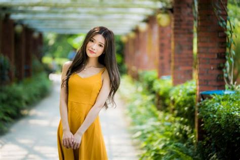 Wallpaper Asian Women Model Depth Of Field Long Hair Brunette