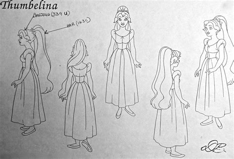 Thumbelina Character Model Sheet